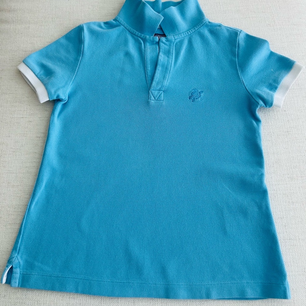 Vilebrequin Boys Blue and White Polo Shirt (8Y)